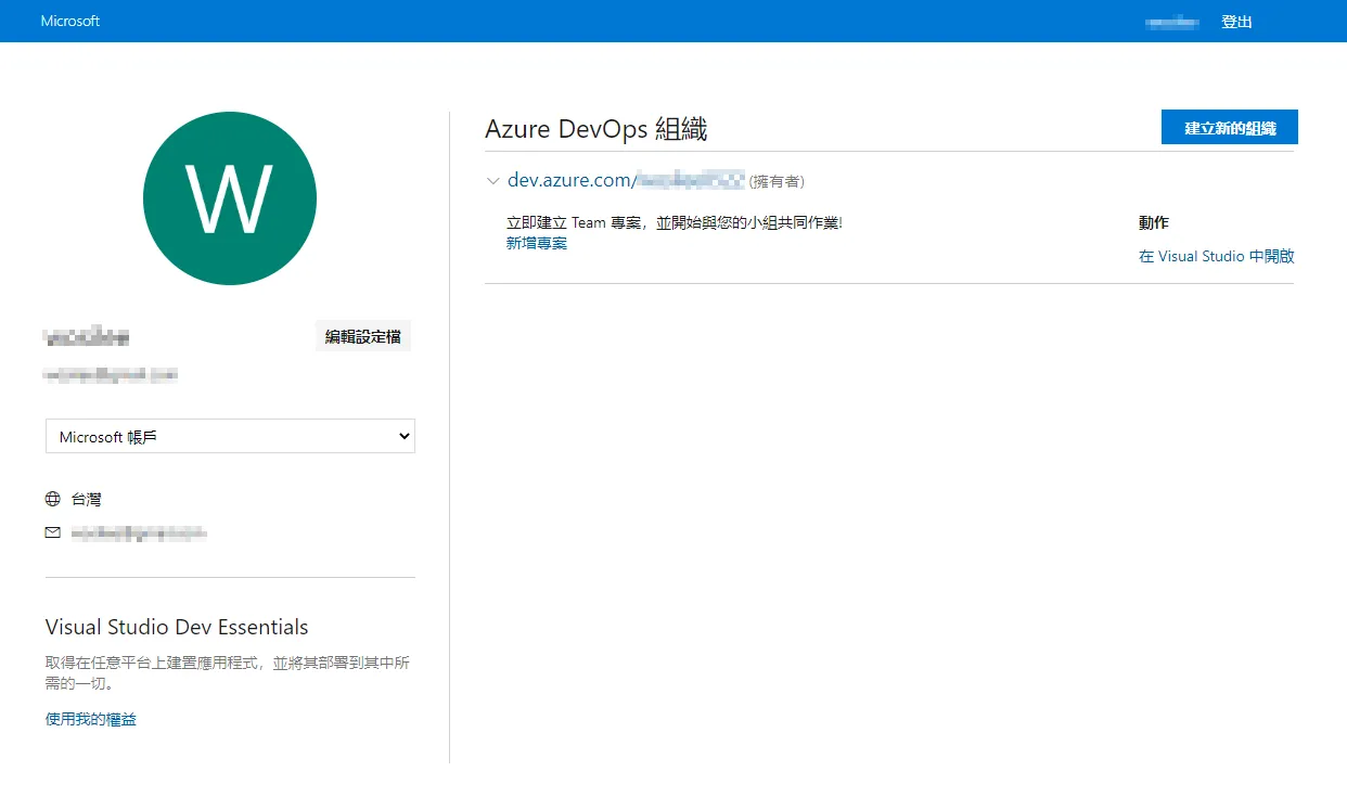 Azure Devops Organization list