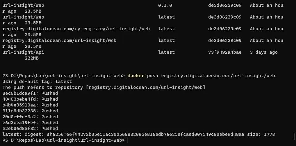 Push image 到 Digital Ocean Container Registry